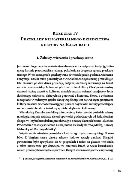 Ochrona niematerialnego dziedzictwa kultury na przykładzie Kaszub