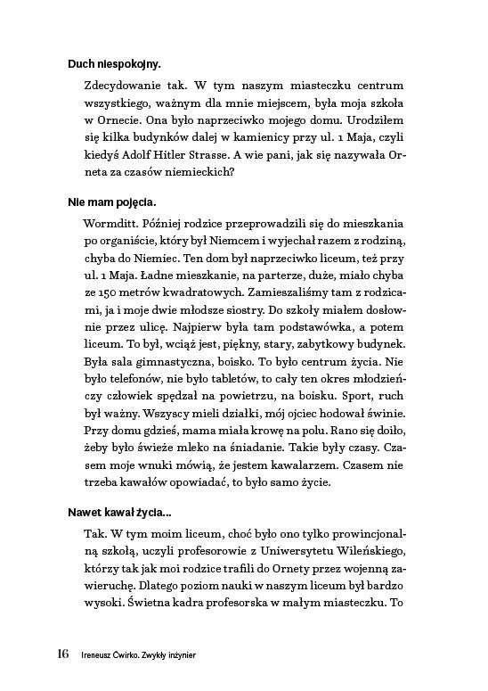 Ireneusz Ćwirko. Zwykły inżynier - środek książki